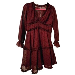 B.Darlin dress size 3/4 color-wine BRAND NEW W/TAGS